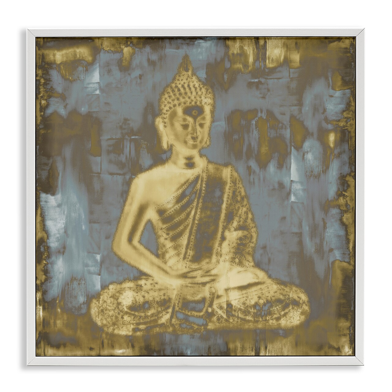 Stupell Industries Muted Earthy Buddha Abstract Framed Giclee Design by Tom Bray